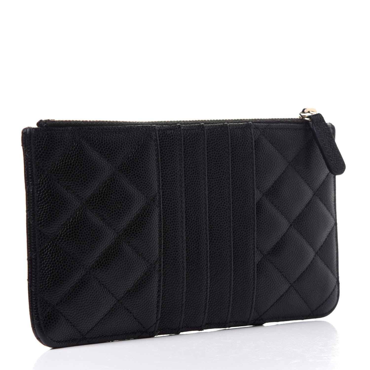 Chanel Caviar Quilted Classic Flat Wallet Pouch Black 6 of 22