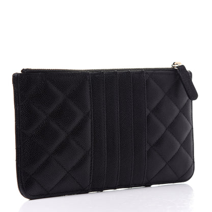 Chanel Caviar Quilted Classic Flat Wallet Pouch Black 6 of 22