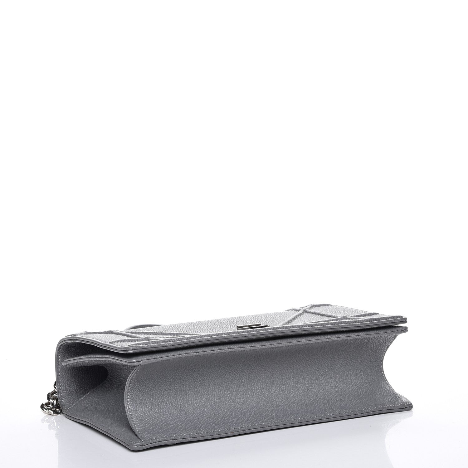 Christian Dior Grained Calfskin Medium Diorama Flap Bag Gris 4 of 8