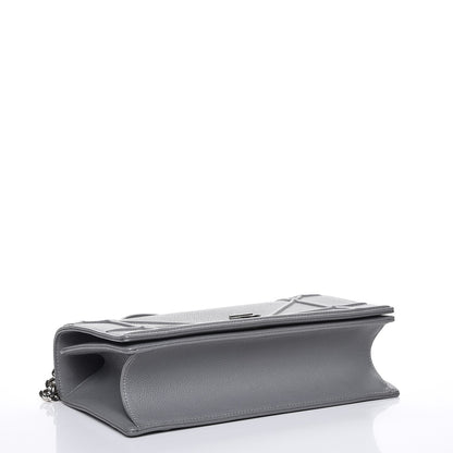 Christian Dior Grained Calfskin Medium Diorama Flap Bag Gris 4 of 8