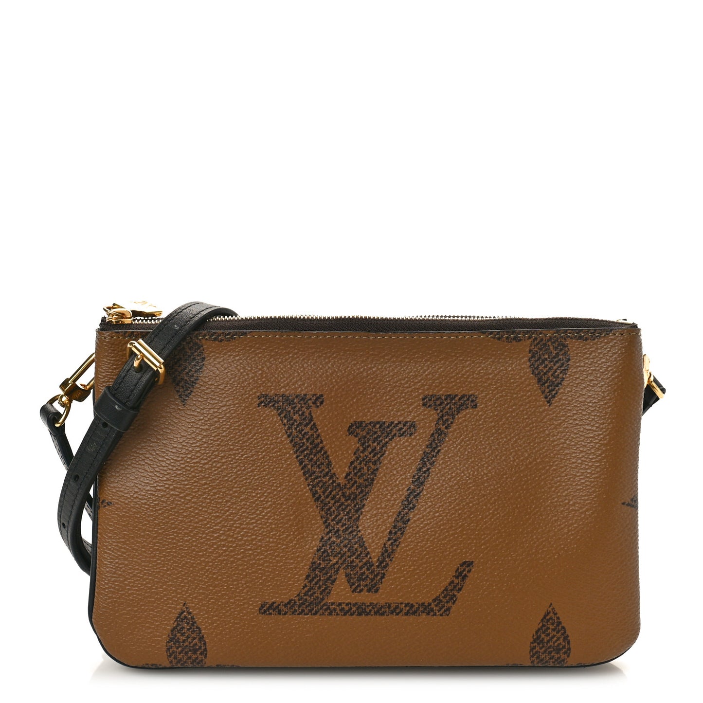 Reverse Monogram Giant Double Zip Pochette