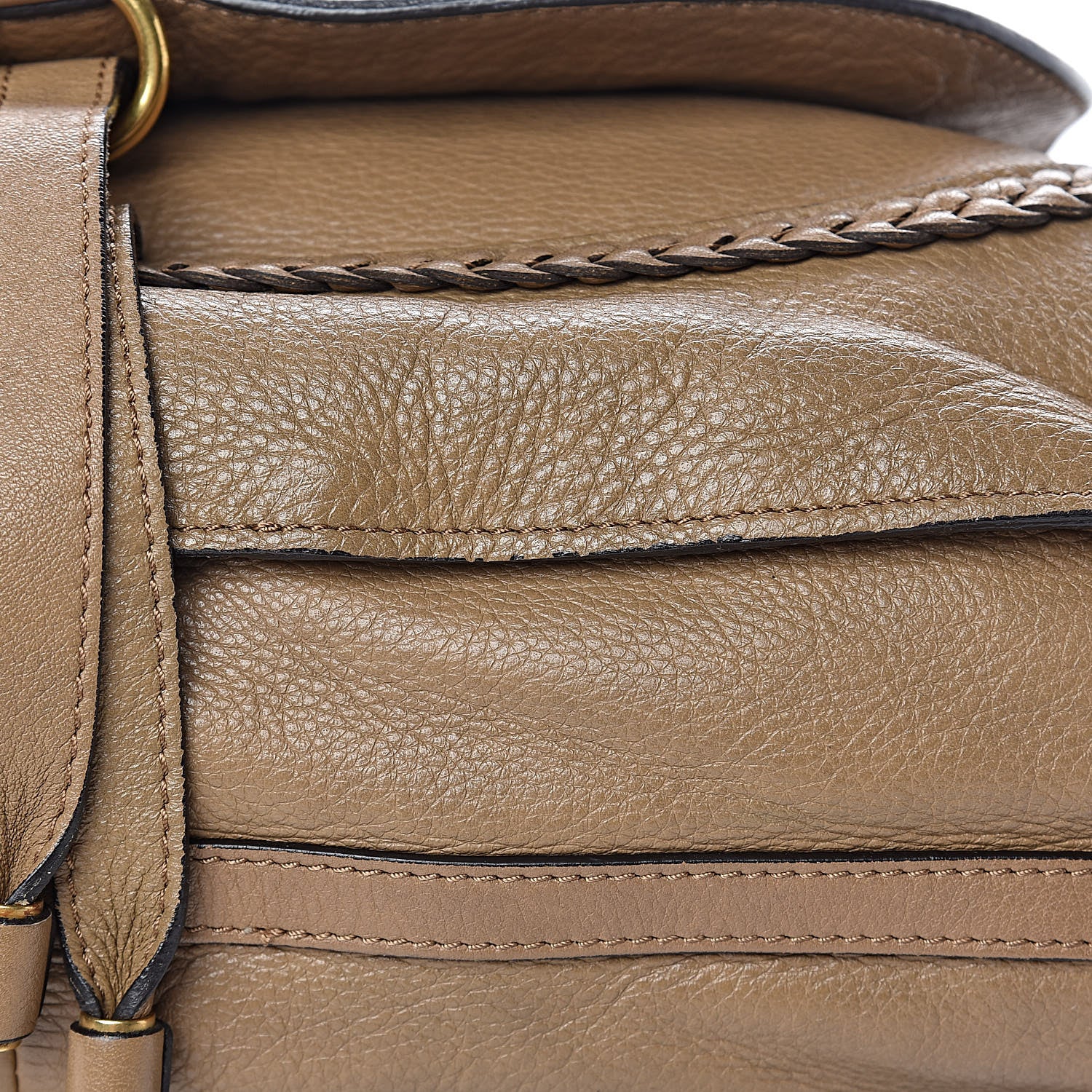 Chloe Calfskin Braided Large Marcie Satchel Nut 11 of 12