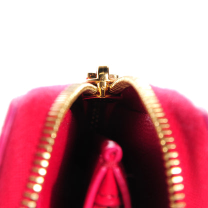 Celine Python Lambskin Large Zip Around Multifunction Wallet Fuchsia 9 of 9