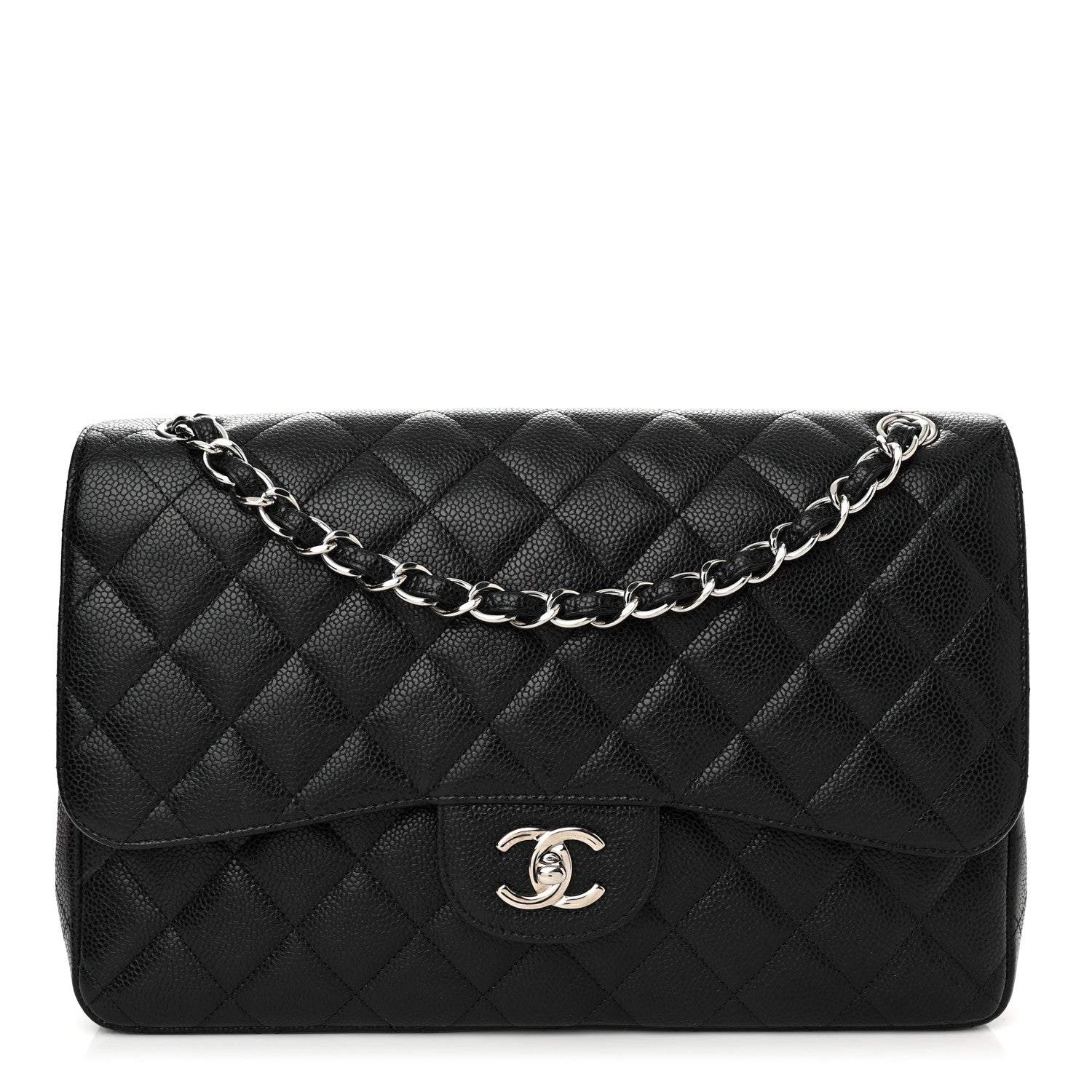 Chanel Caviar Quilted Jumbo Double Flap Black 1 of 13