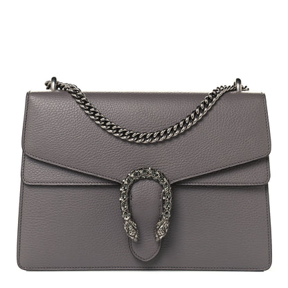 Gucci Dollar Calfskin Crystal Medium Dionysus Shoulder Bag Dusty Grey Black Diamond 1 of 12