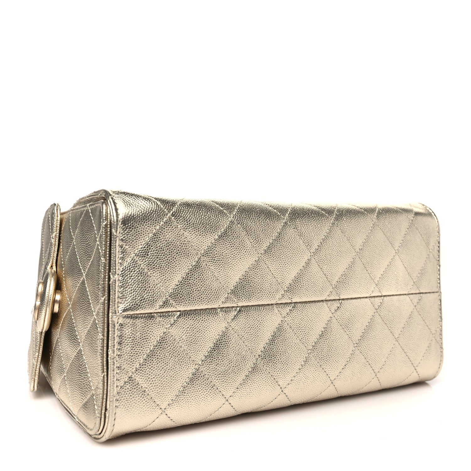 Chanel Metallic Caviar Quilted Small Chanel 25 Handbag Gold 4 of 11