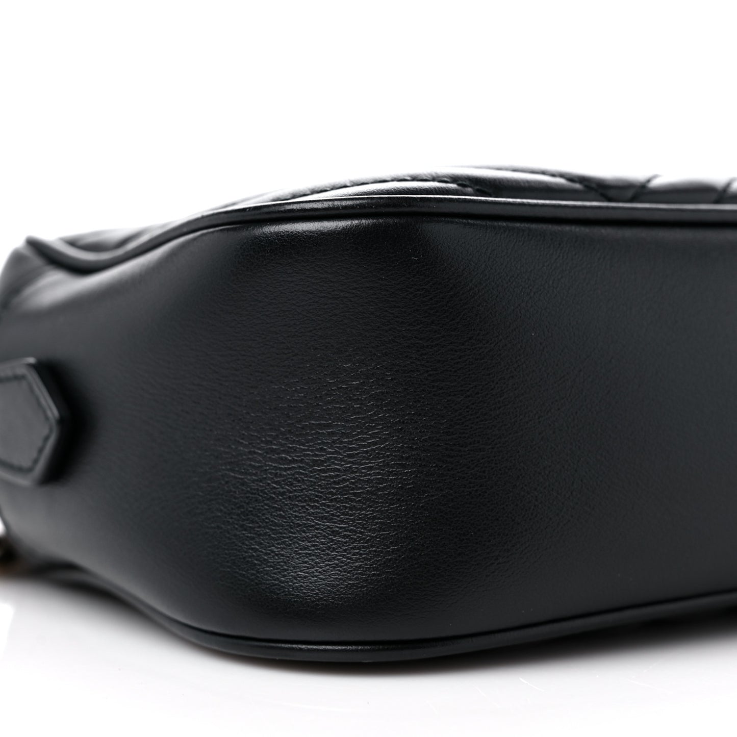 Calfskin Matelasse Small GG Marmont Chain Shoulder Bag Black
