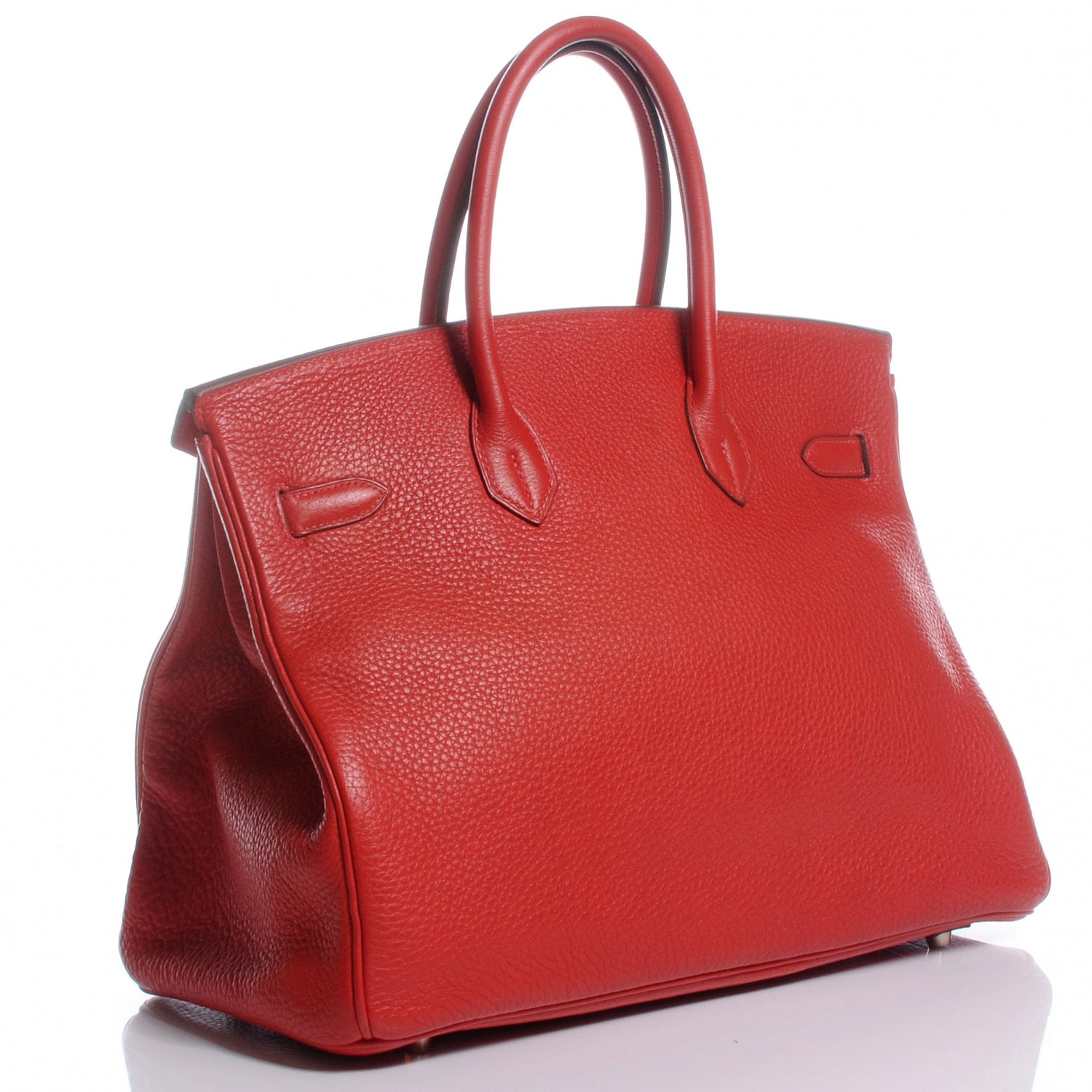 Hermes Taurillon Clemence Birkin 35 Rouge 3 of 12