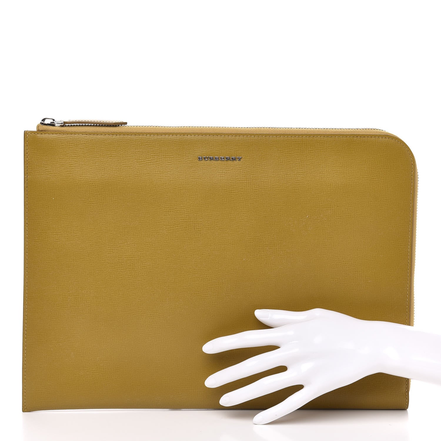 Burberry Grainy Calfskin Document Case Larch Yellow 2 of 6