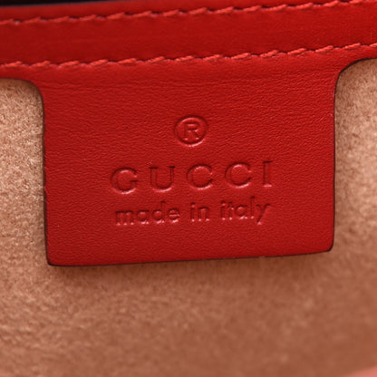 Gucci Calfskin Sylvie Web Queen Margaret Shoulder Bag Blue Agata Hibiscus Red Mystic White 6 of 9