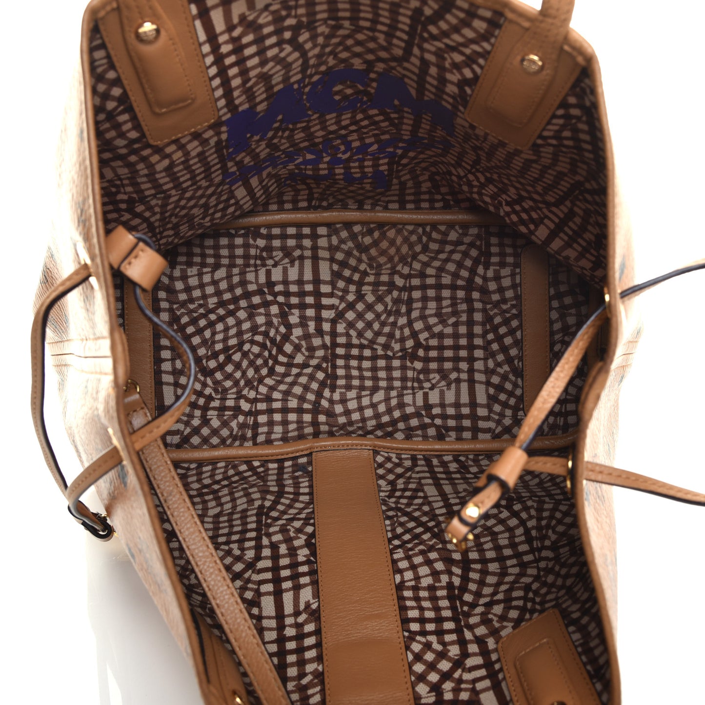 Visetos Medium Liz Reversible Shopper Tote Cognac