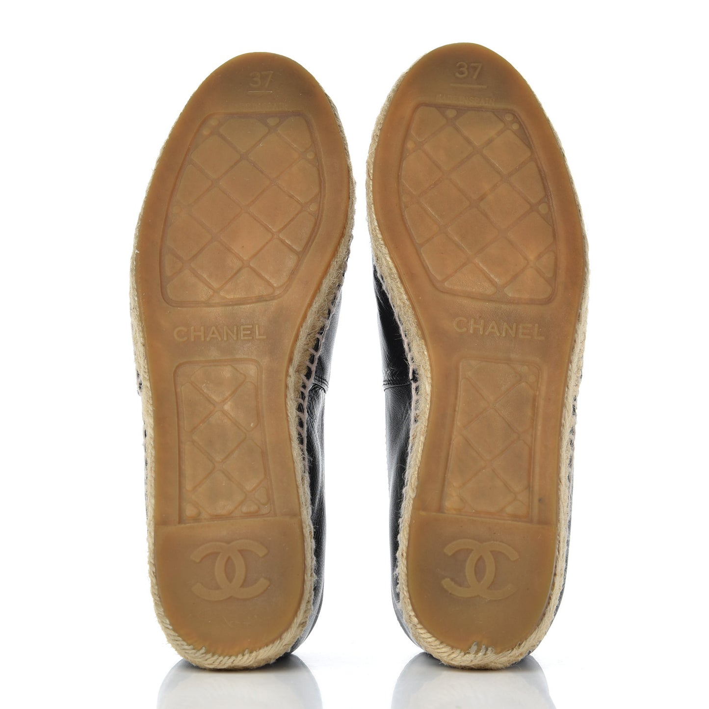Lambskin CC Espadrilles 37 Black