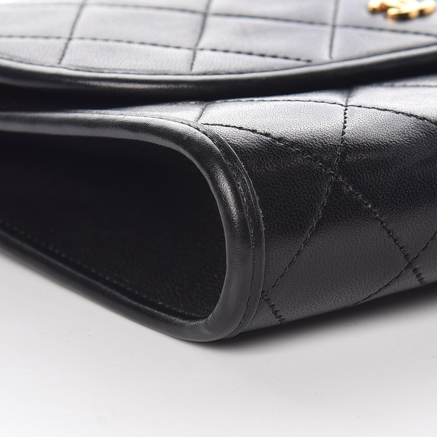 Lambskin Quilted Mini Flap Black