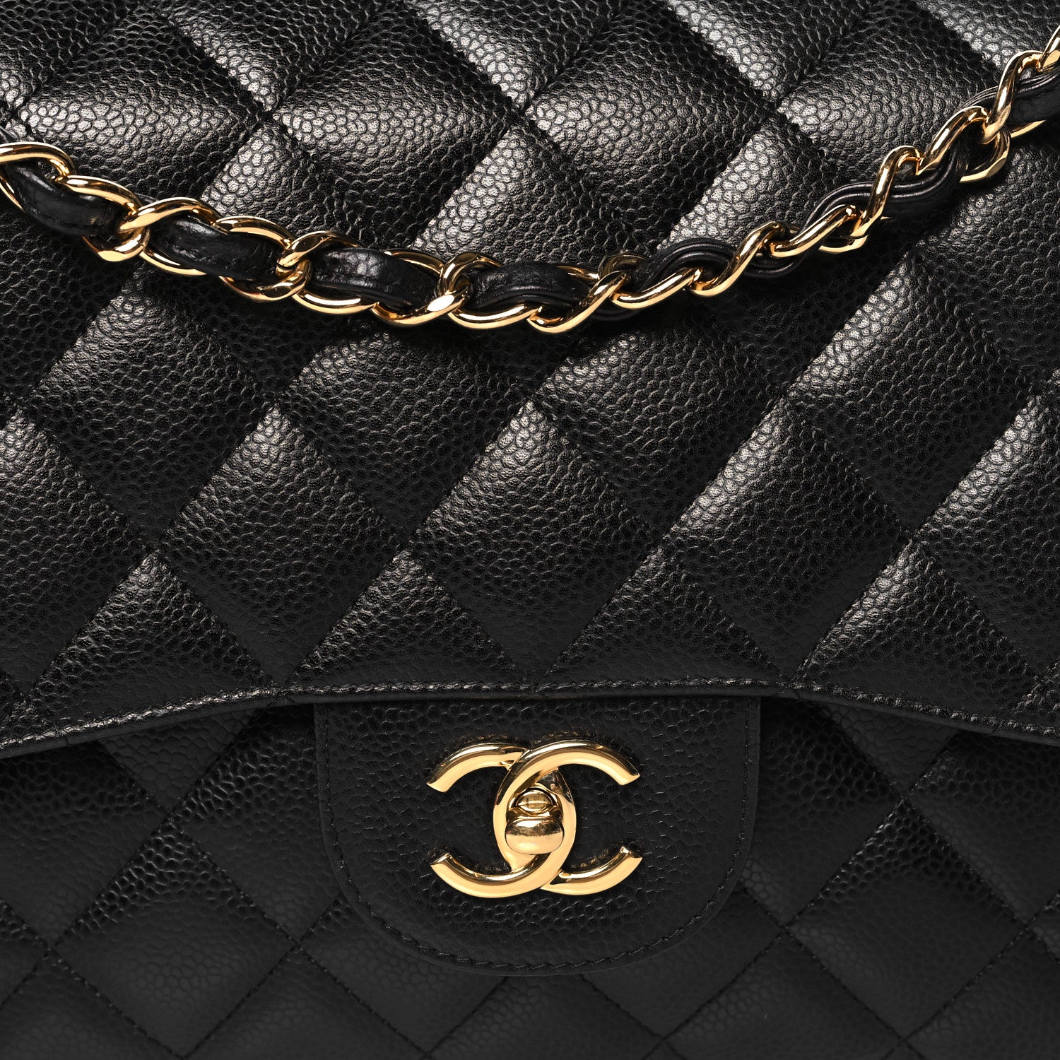 Chanel Caviar Quilted Jumbo Double Flap Black 8 of 10