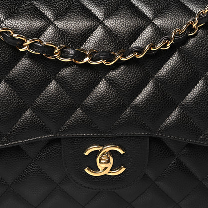 Chanel Caviar Quilted Jumbo Double Flap Black 8 of 10