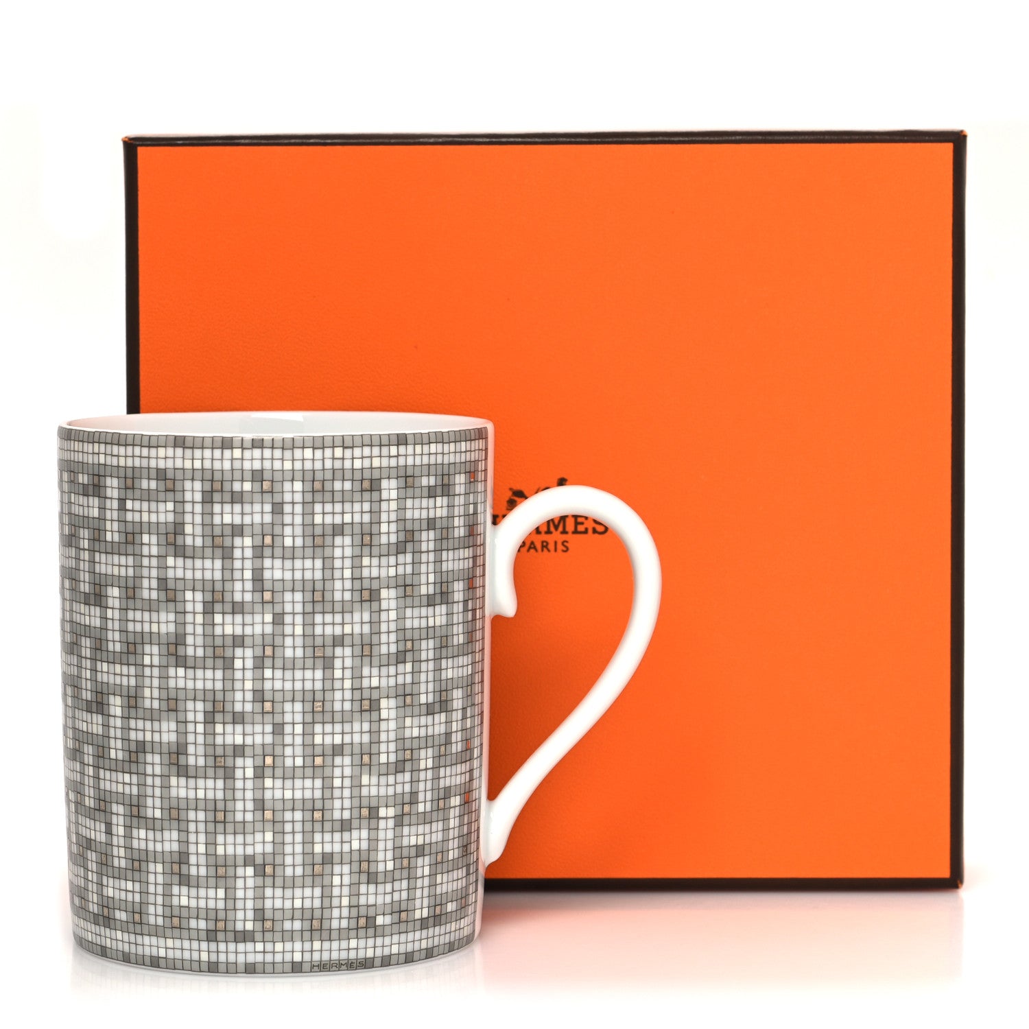 Hermes Porcelain Mosaique au 24 Mug Platinum 7 of 7