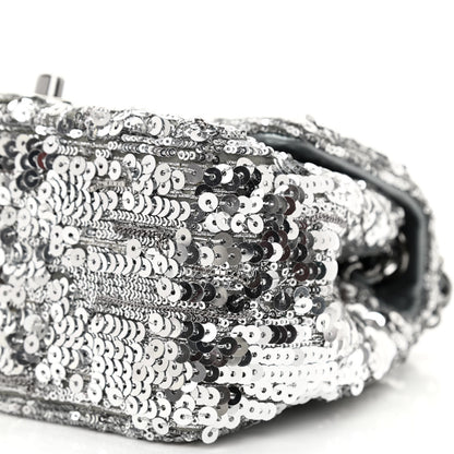 Chanel Sequin Mini Square Flap Silver 12 of 12