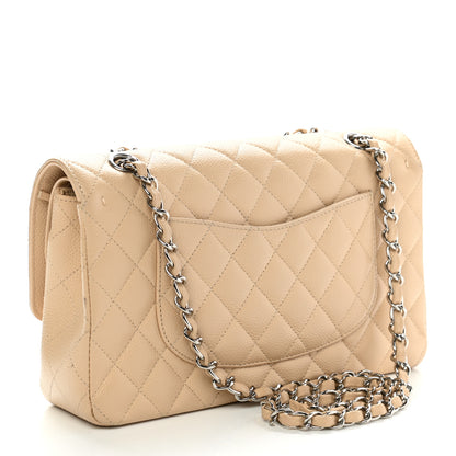 Chanel Caviar Quilted Medium Double Flap Light Beige 3 of 13