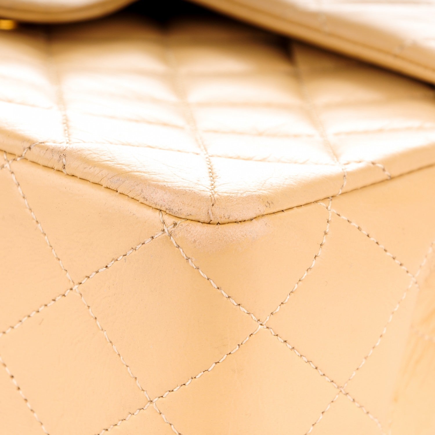 Chanel Lambskin Quilted Medium Double Flap Beige 9 of 13