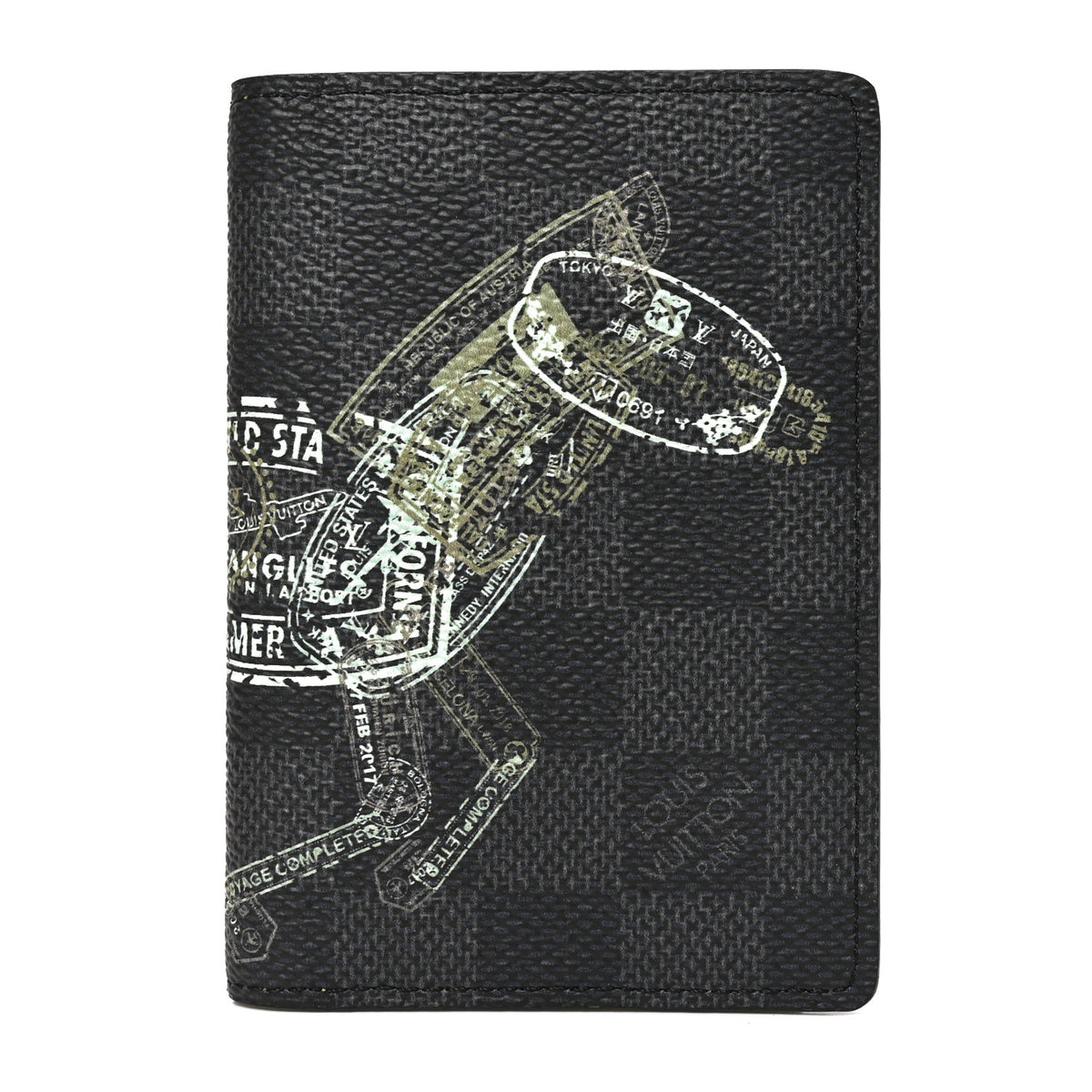 Louis Vuitton Damier Graphite Stamps Pocket Organizer NM 1 of 7