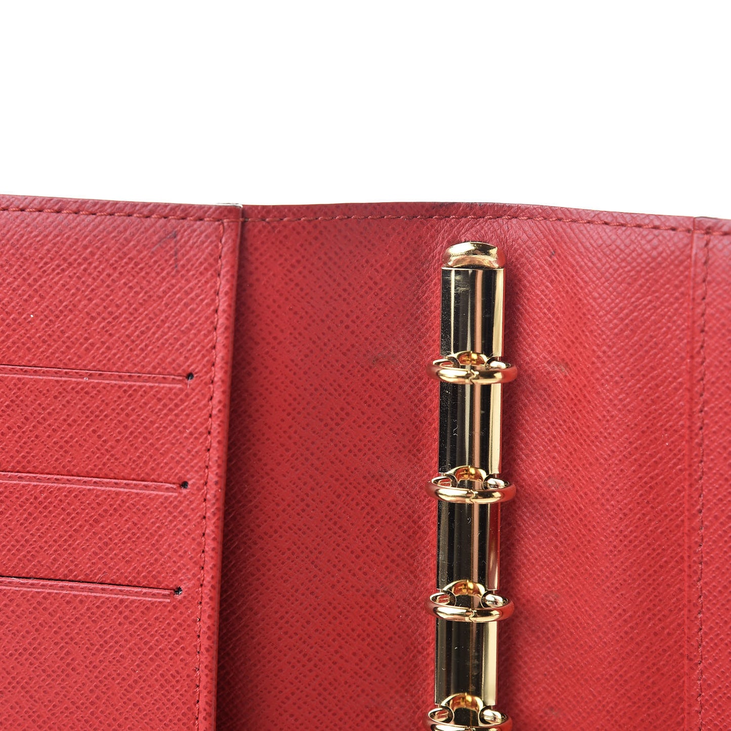 Damier Ebene Complice Trunks and Bags Small Ring Agenda Red
