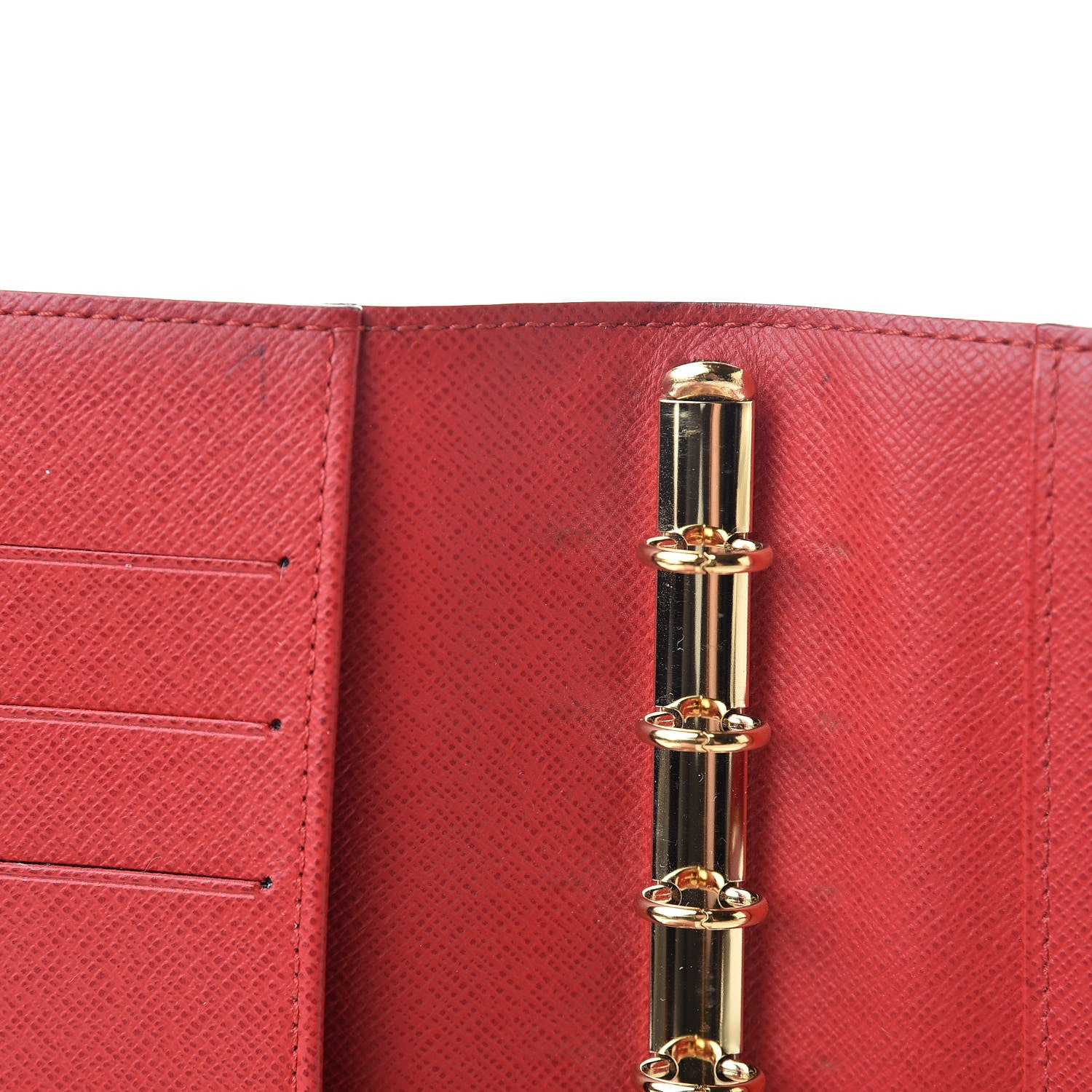 Louis Vuitton Damier Ebene Complice Trunks and Bags Small Ring Agenda Red 8 of 14