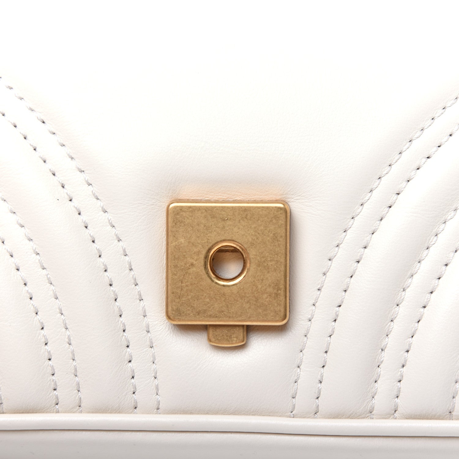 Gucci Calfskin Matelasse Mini GG Marmont Shoulder Bag White 12 of 18
