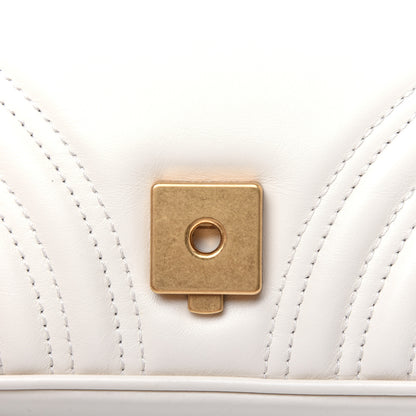 Gucci Calfskin Matelasse Mini GG Marmont Shoulder Bag White 12 of 18