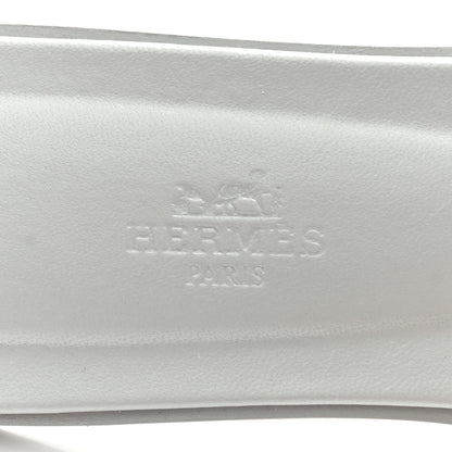 Hermes Epsom Oran Sandals 38 Bleu Glacier 6 of 8