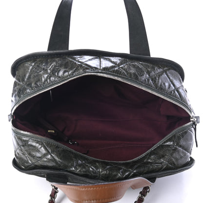 Chanel Iridescent Calfskin In The Mix Bowler Green 4 of 4
