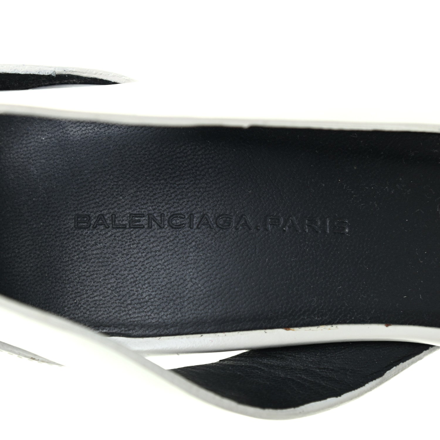 Balenciaga Calfskin Cutout Peep Toe Pumps 35 White 6 of 8