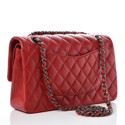 Chanel Lambskin Quilted Medium Double Flap Red 3 of 9