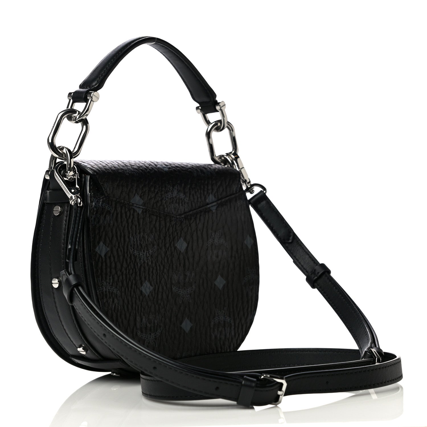 MCM Visetos Mini Patricia Crossbody Bag Black 3 of 7