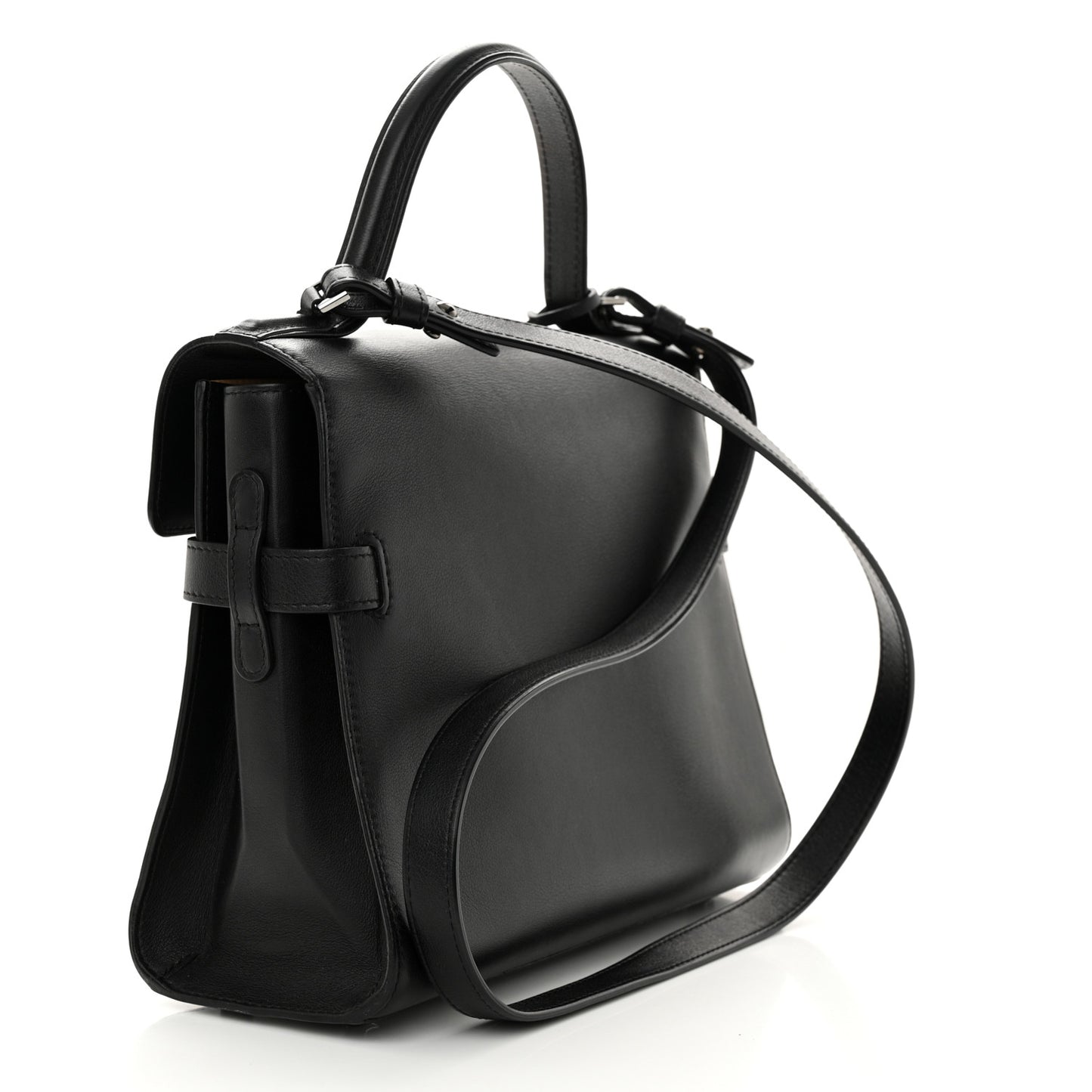 Calfskin MM Tempete Satchel Black