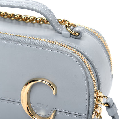 Chloe Shiny Calfskin Mini Vanity C Bag Faded Blue 17 of 20