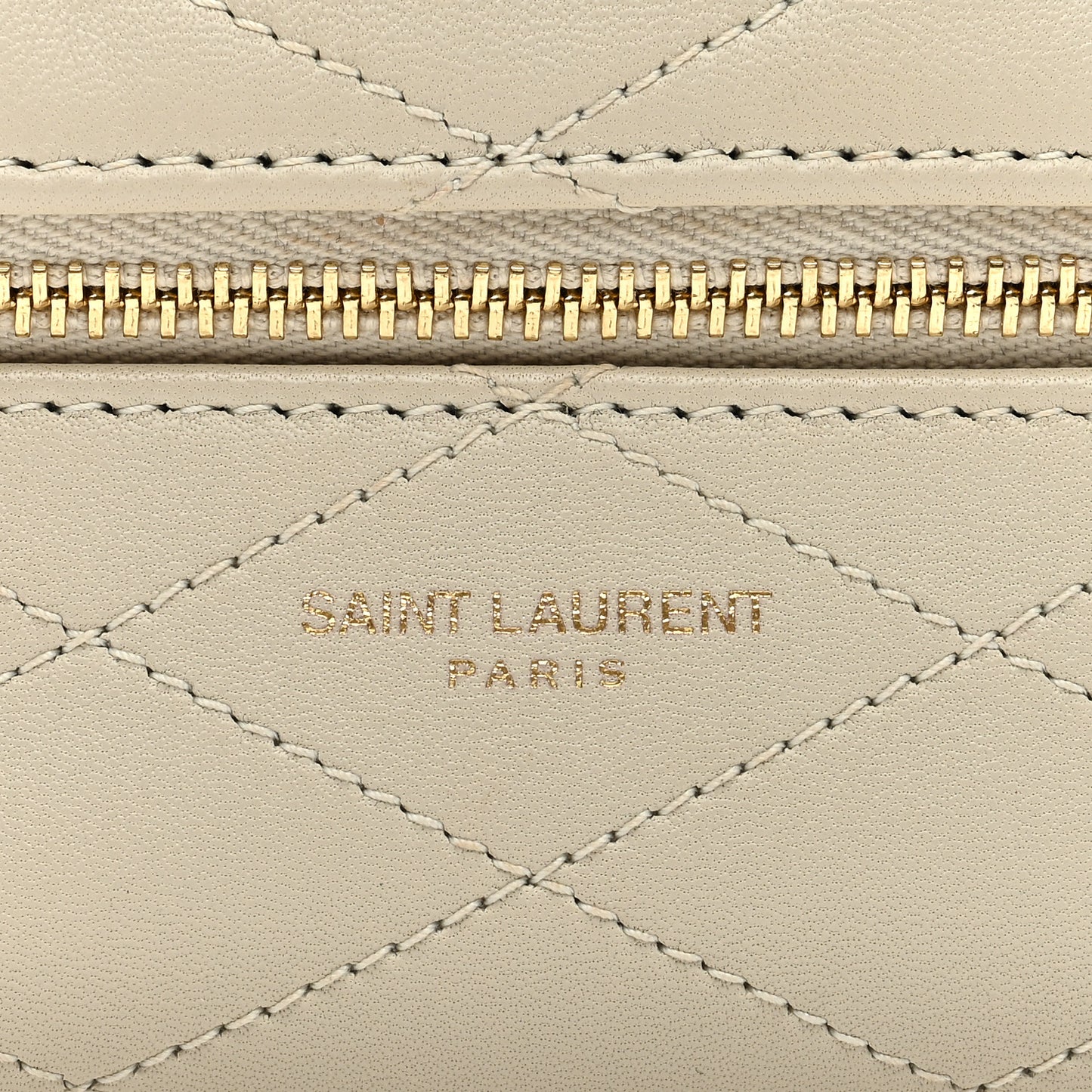 Grain De Poudre Quilted Vanity Bag Top Handle Crema Soft