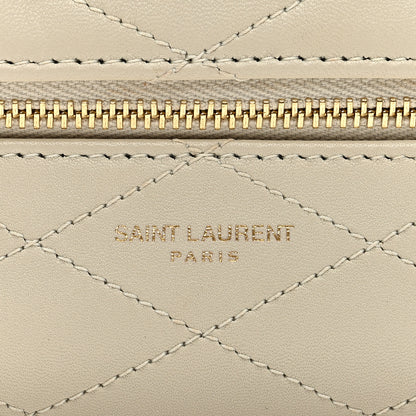 Saint Laurent Grain De Poudre Quilted Vanity Bag Top Handle Crema Soft 8 of 12