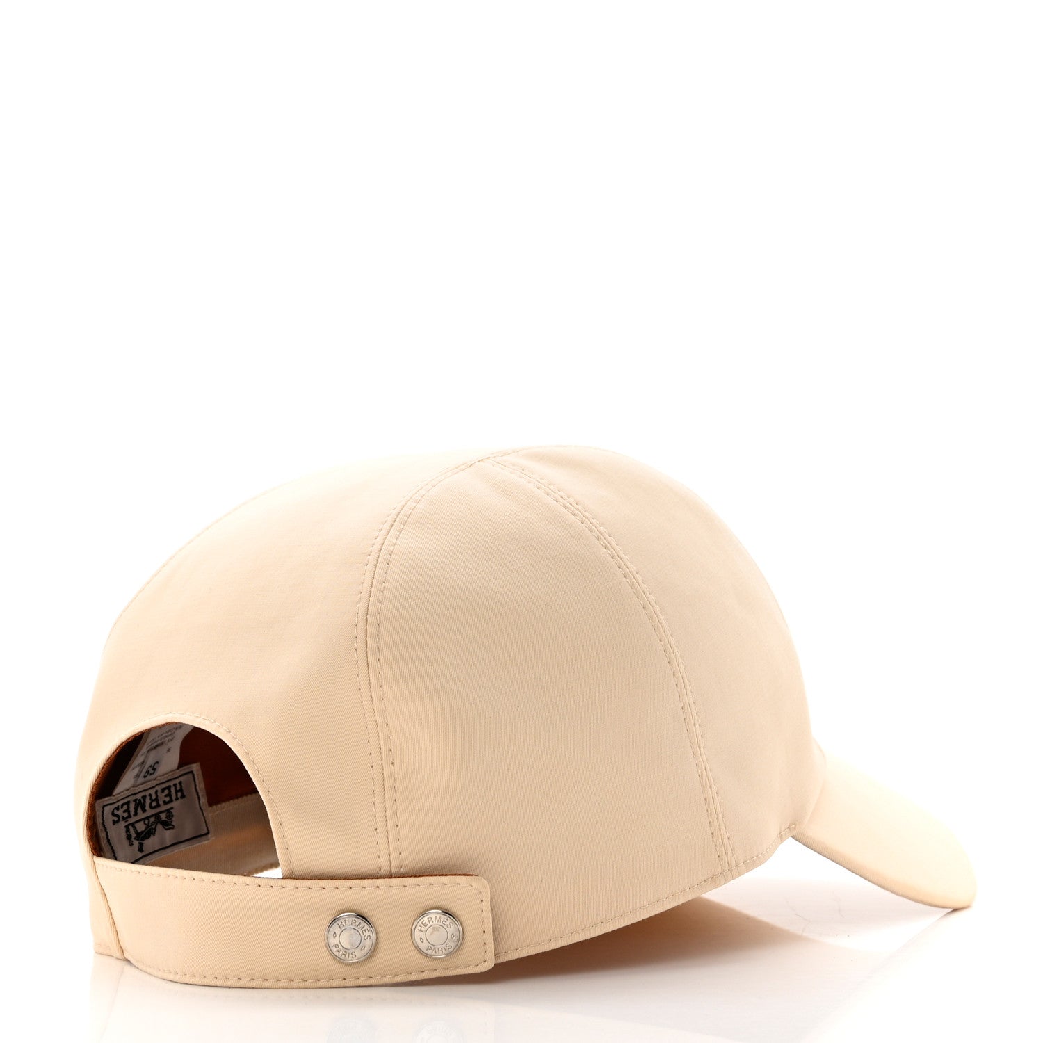 Hermes Cotton Davis H Primavera Cap 59 White Creme 6 of 8