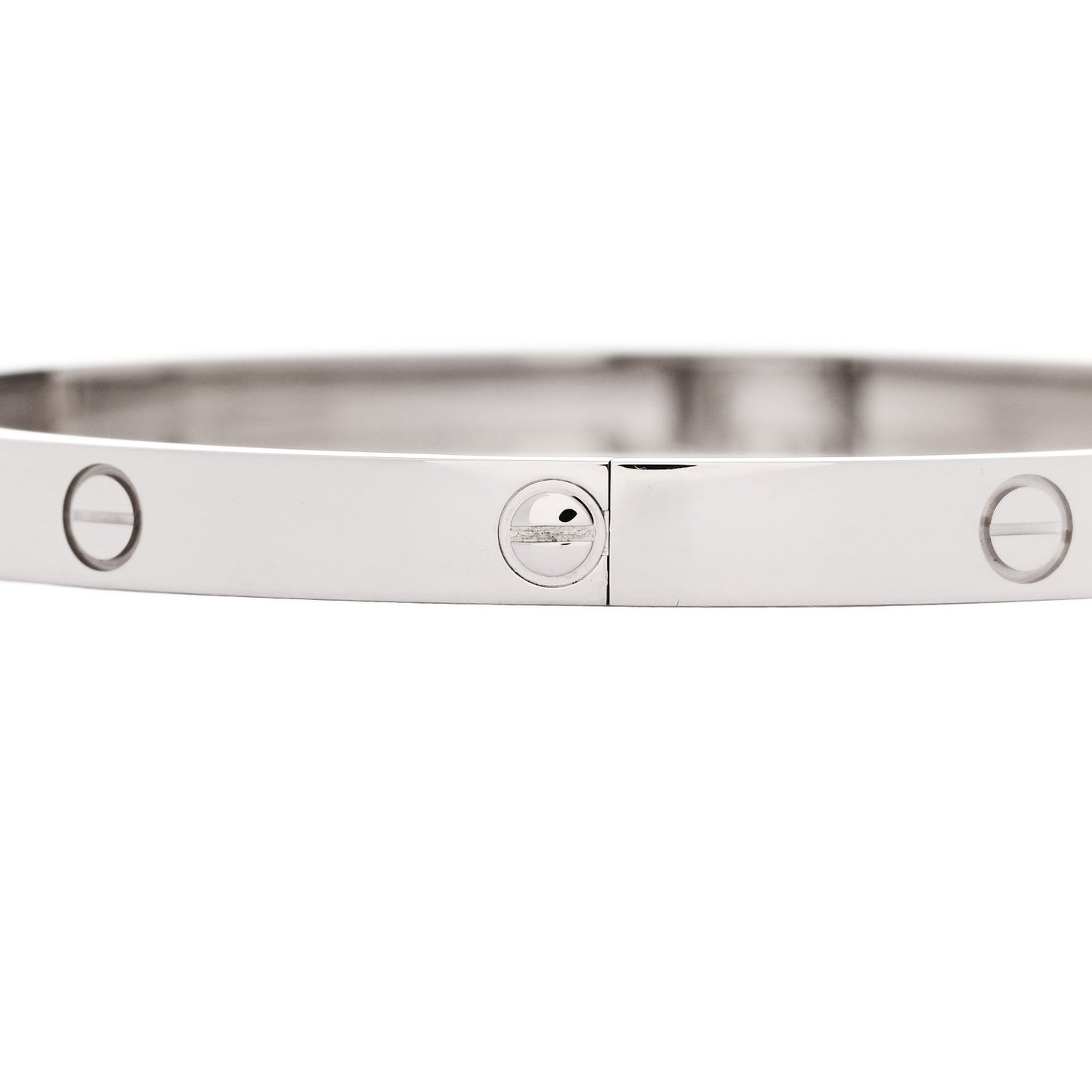 18K White Gold LOVE Single Screw Bracelet 19