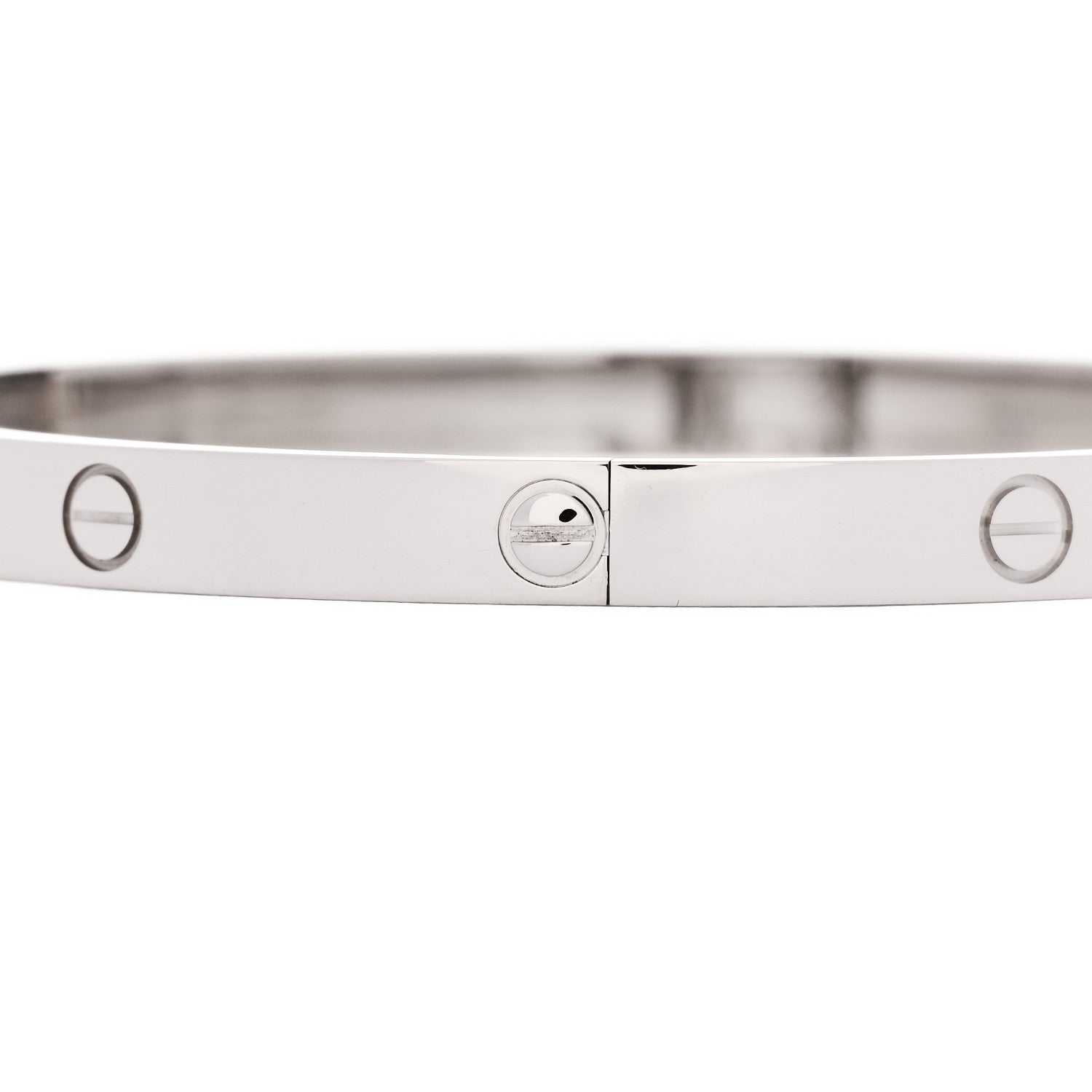 Cartier 18K White Gold LOVE Single Screw Bracelet 19 4 of 9