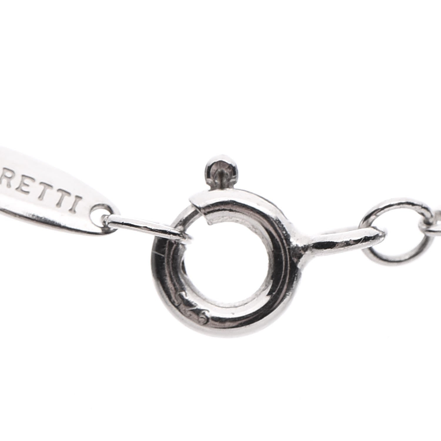 Tiffany Sterling Silver Diamond .09ctw Elsa Peretti Diamonds by the Yard Three Station Necklace 5 of 9