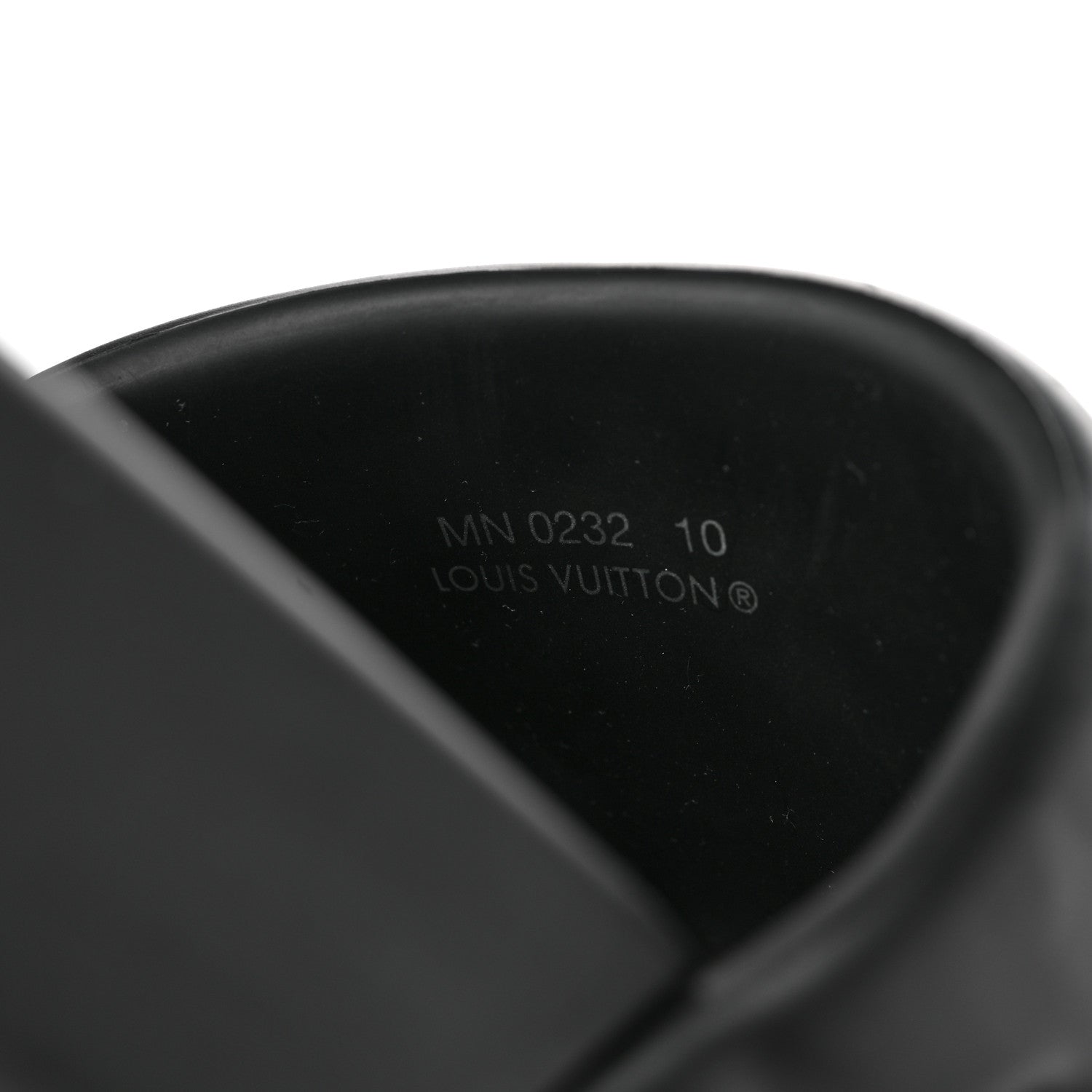 Louis Vuitton Rubber Embossed Monogram Mens Waterfront Mules 10 Black 9 of 10