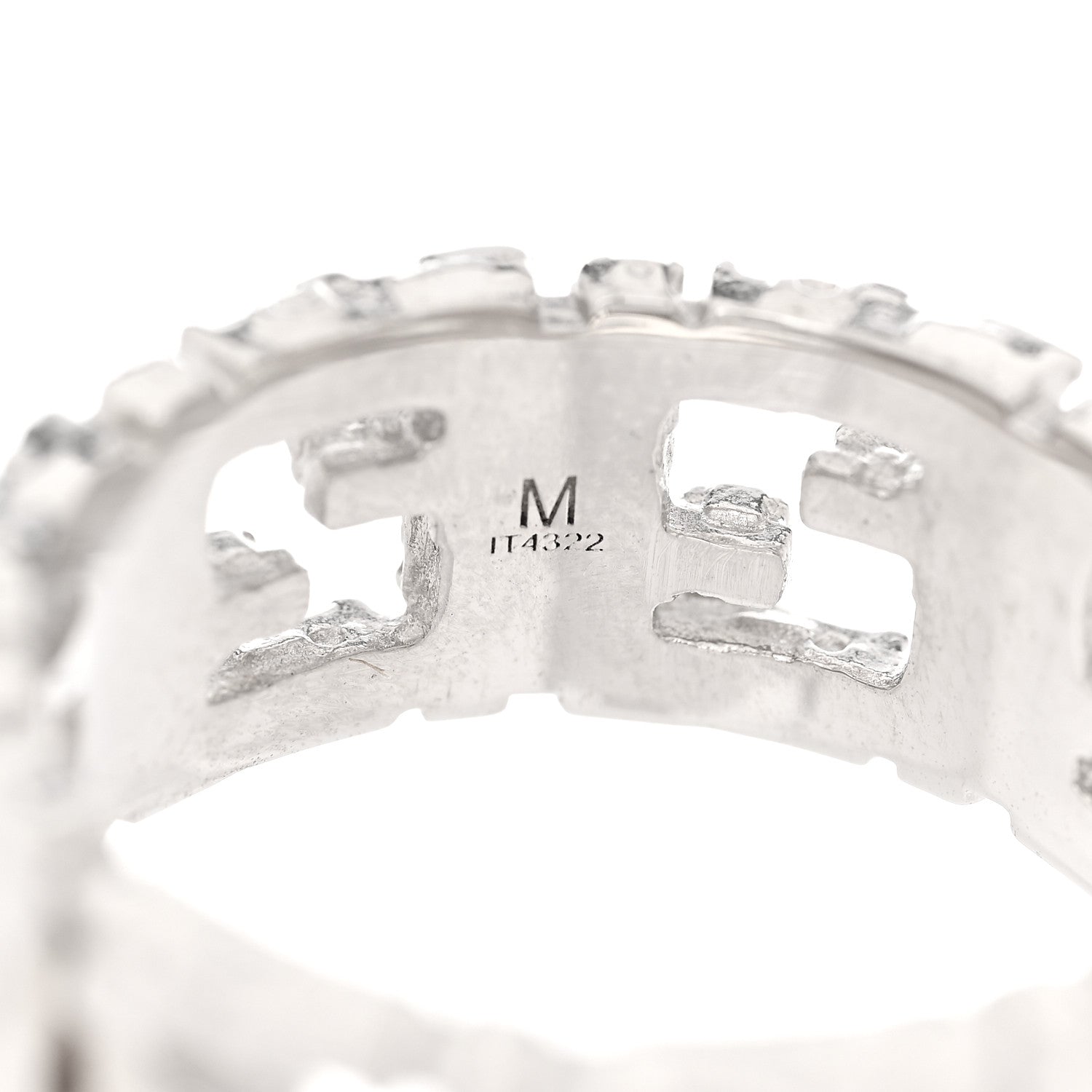 Fendi Metal Forever Fendi Ring M 63 10.25 Silver 5 of 5