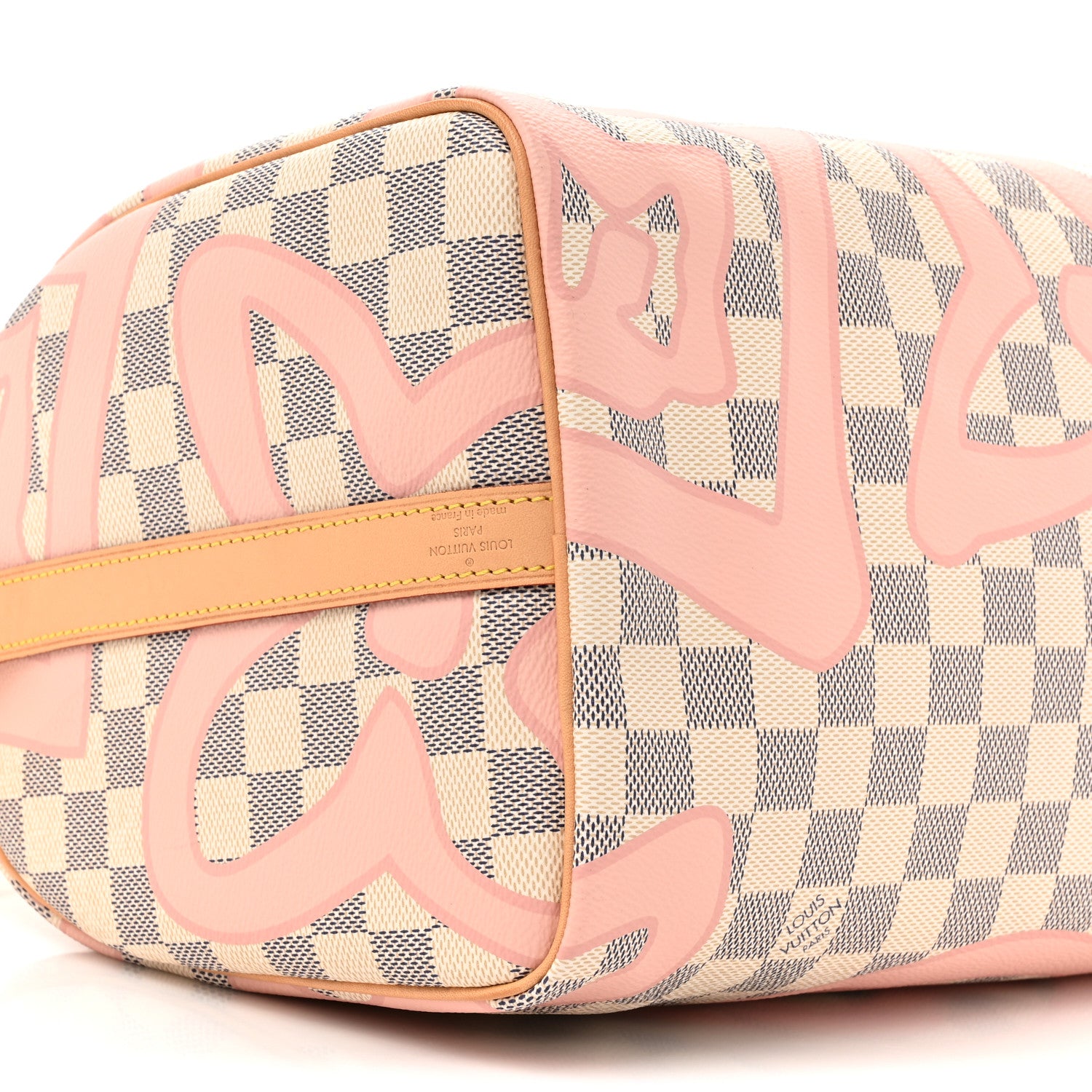 Louis Vuitton Damier Azur Tahitienne Speedy Bandouliere 30 Rose Ballerine 9 of 9