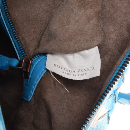Bottega Veneta Nappa Intrecciato Satchel White Blue 7 of 8