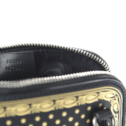 Gucci X SEGA Calfskin GUCCY Stars Mini Dome Shoulder Bag Black Gold 9 of 10