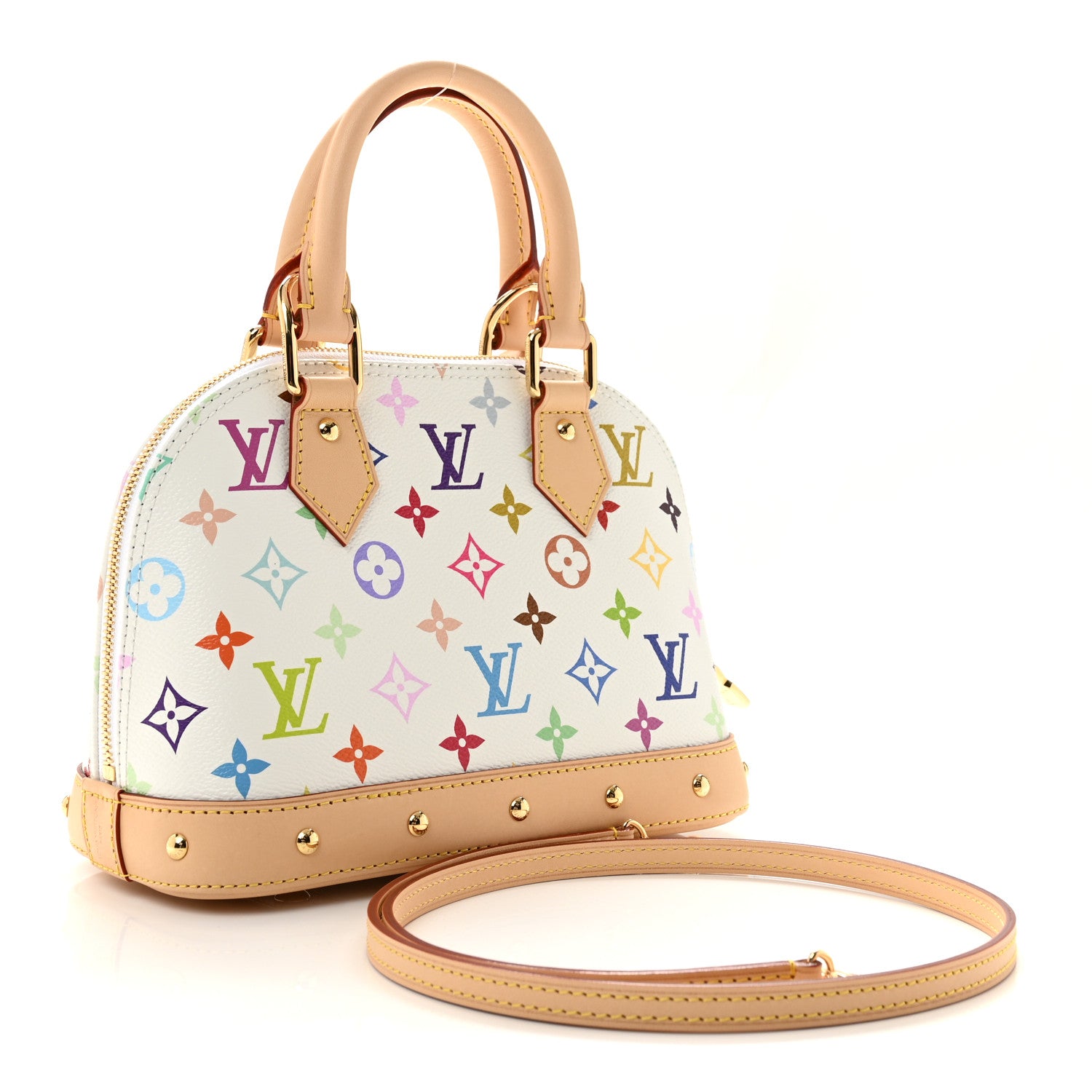 Louis Vuitton LV x TM Monogram Multicolor Alma BB White 3 of 10