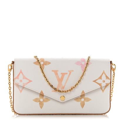 Louis Vuitton Monogram Giant By The Pool 2.0 Felicie Pochette Chain Wallet Beige 1 of 10