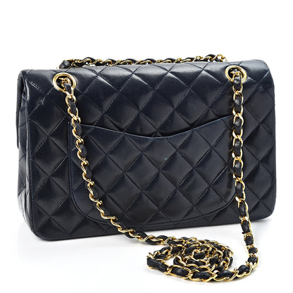 Chanel Lambskin Quilted Medium Double Flap Navy 2 of 12