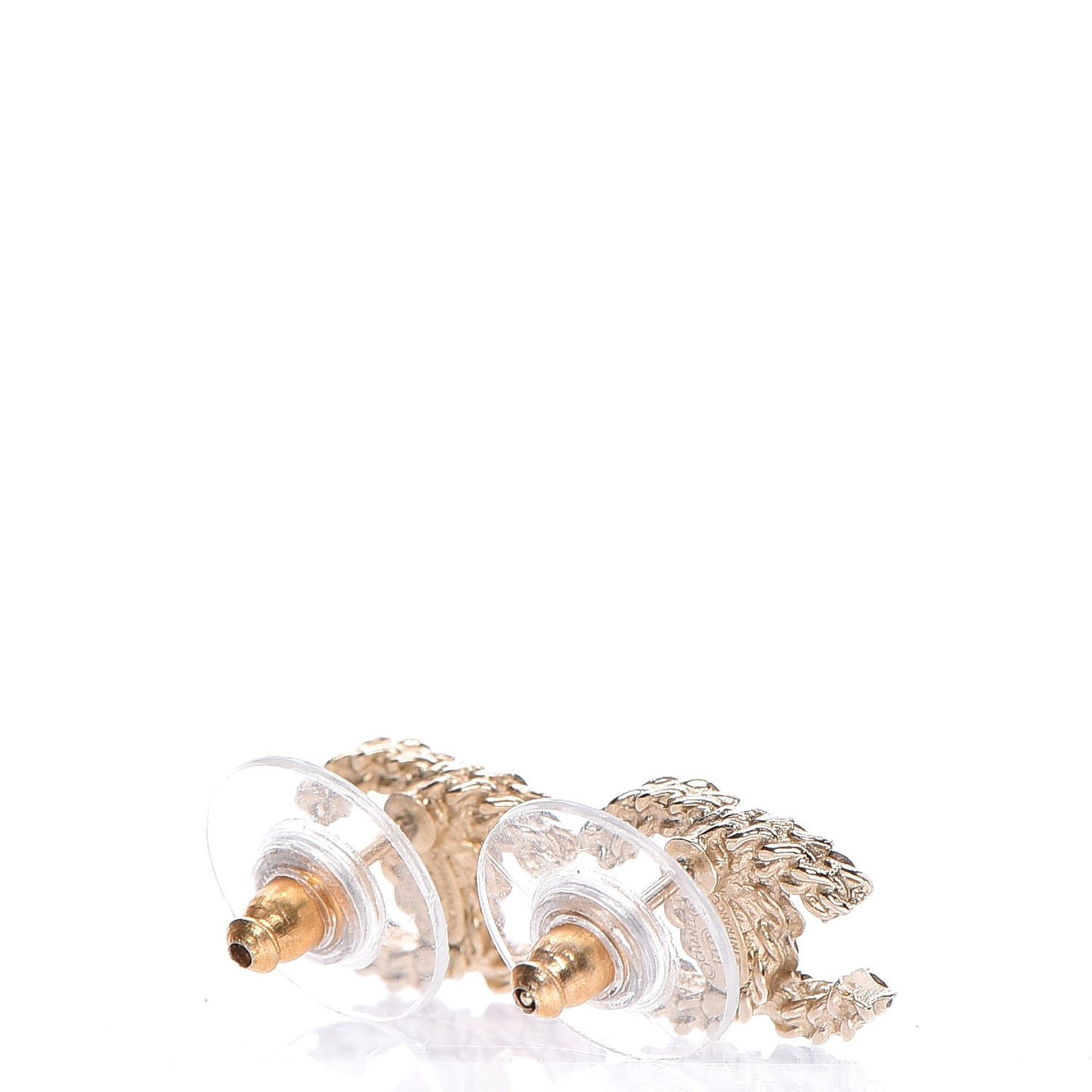 Crystal CC Earrings Gold Pink